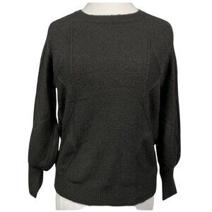 Sweet Romeo Balloon Sleeve Cable Knit Sweater